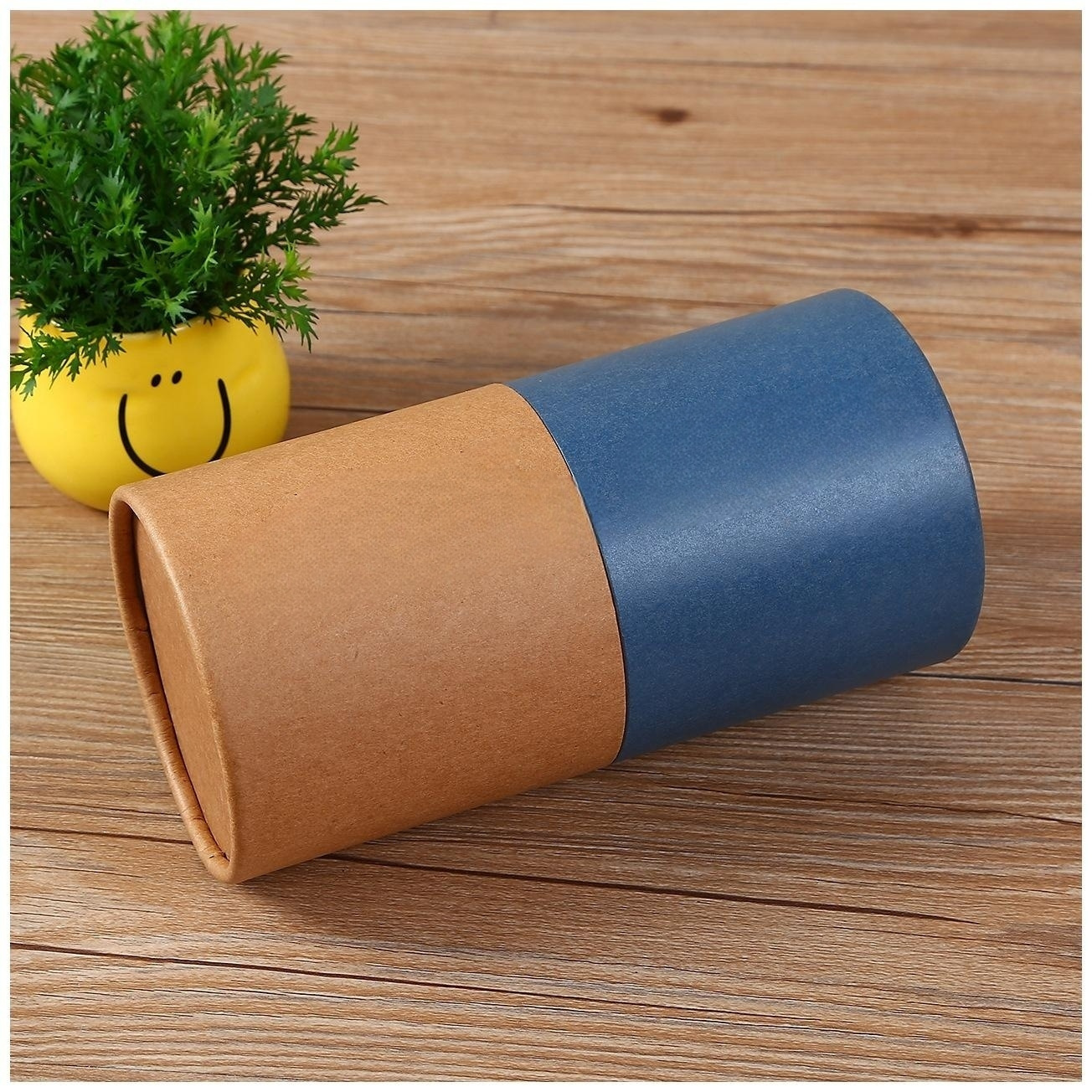 Round Kraft Paper Box Recycled Custom Printing Tea Packaging for Tea Coffee Beverage