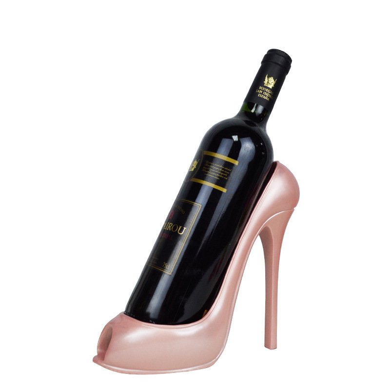 Nice Quality Creative Wedding Cute Decoration Gift Wine Cabinet High Heels Shoe Wine Bottle Holder