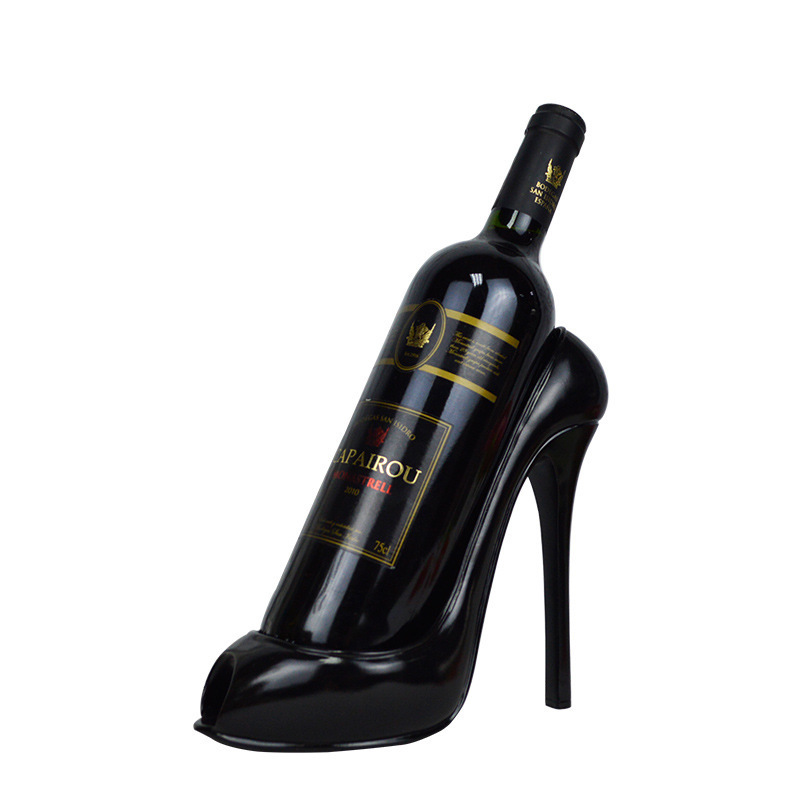 Nice Quality Creative Wedding Cute Decoration Gift Wine Cabinet High Heels Shoe Wine Bottle Holder