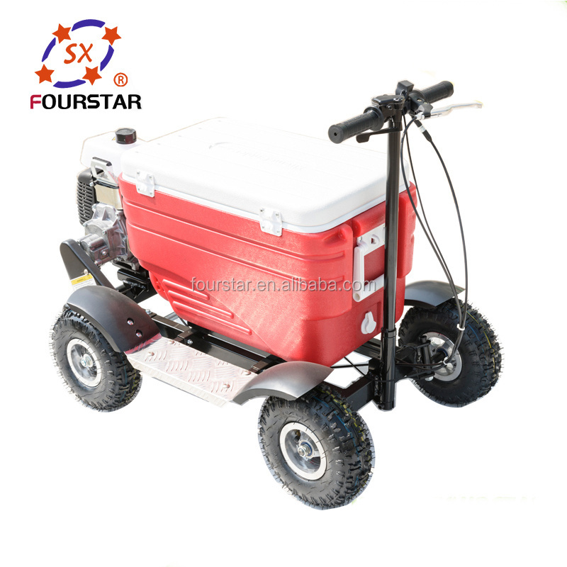 Fourstar cheap 80cc 4 stroke gas powered  motorized cooler scooter