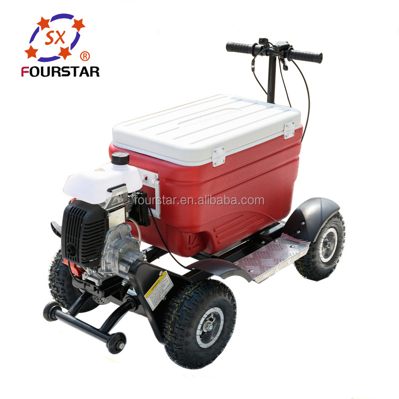 Fourstar cheap 80cc 4 stroke gas powered  motorized cooler scooter