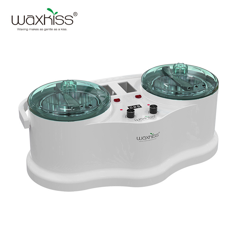 WAXKISS Hot Sale !!! Digital Double 800g Tin Wax Heater And Double100ml Cartridge Roll Double Wax Warmer