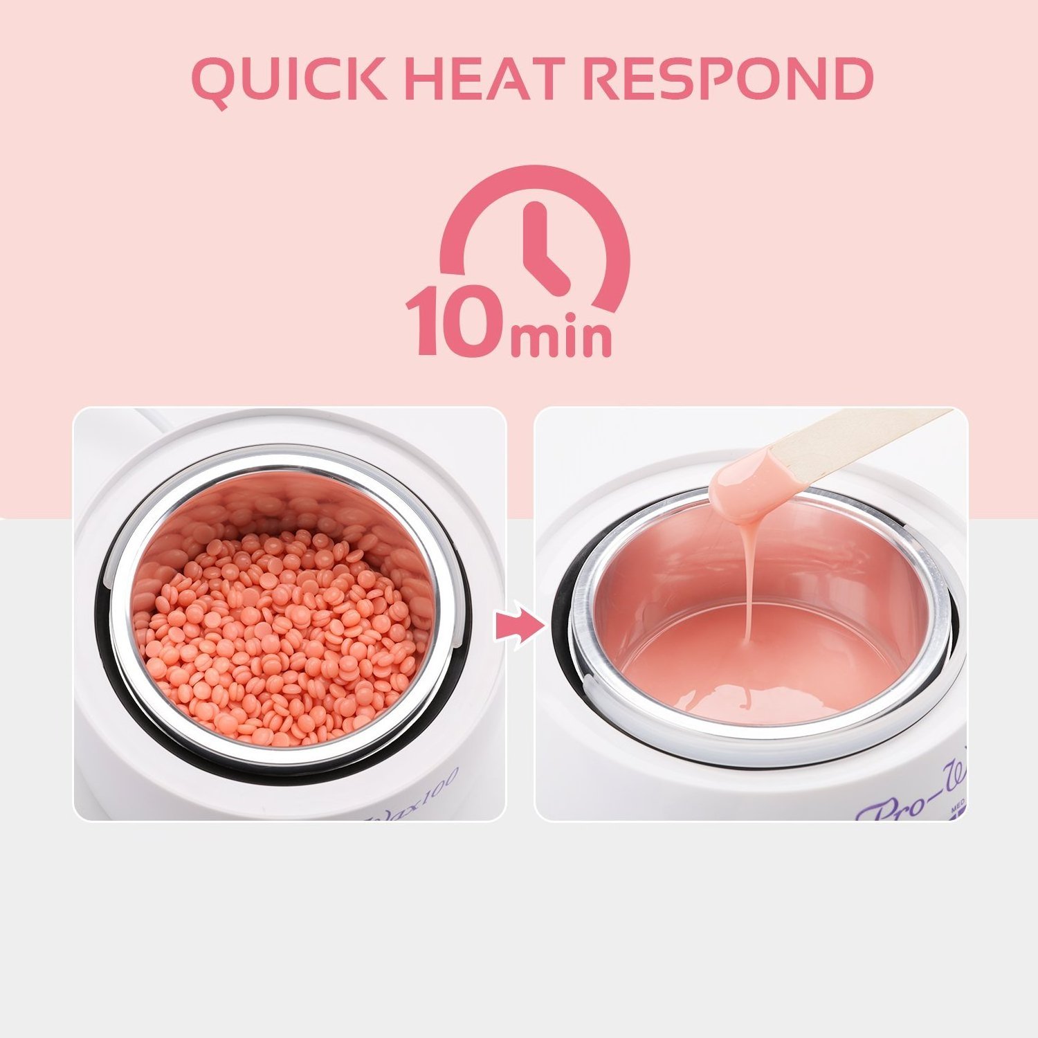 Waxkiss 500ml Depilatory Wax Pot Hair Removal Personal Care Wax Heater Kit Professional Wax Melting Machine Warmer