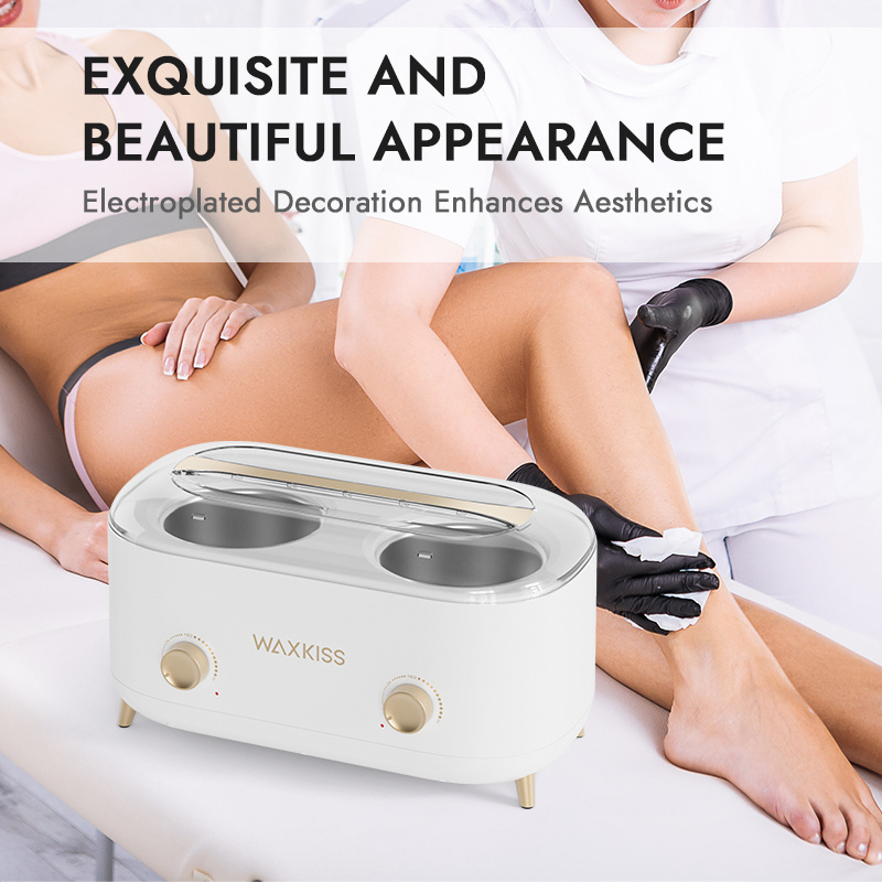 Best Selling US UK EU AU Plug Double Pot Wax Machine Wholesale Price Depilatory Wax Heater Warmer For Sales