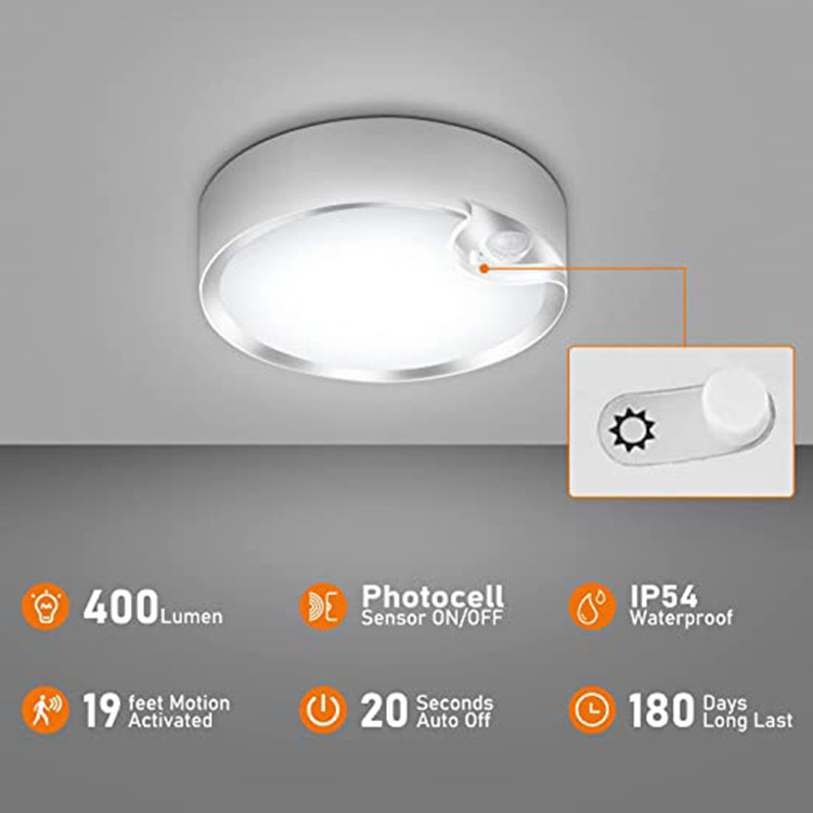 Motion Sensor Ceiling Light Battery Operated Indoor/Outdoor LED Ceiling Lights