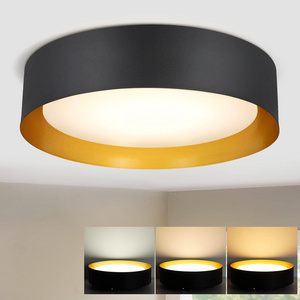 LED Ceiling Light Recessed Modern Lighting Matte Black With Gold For Bedroom Living Room