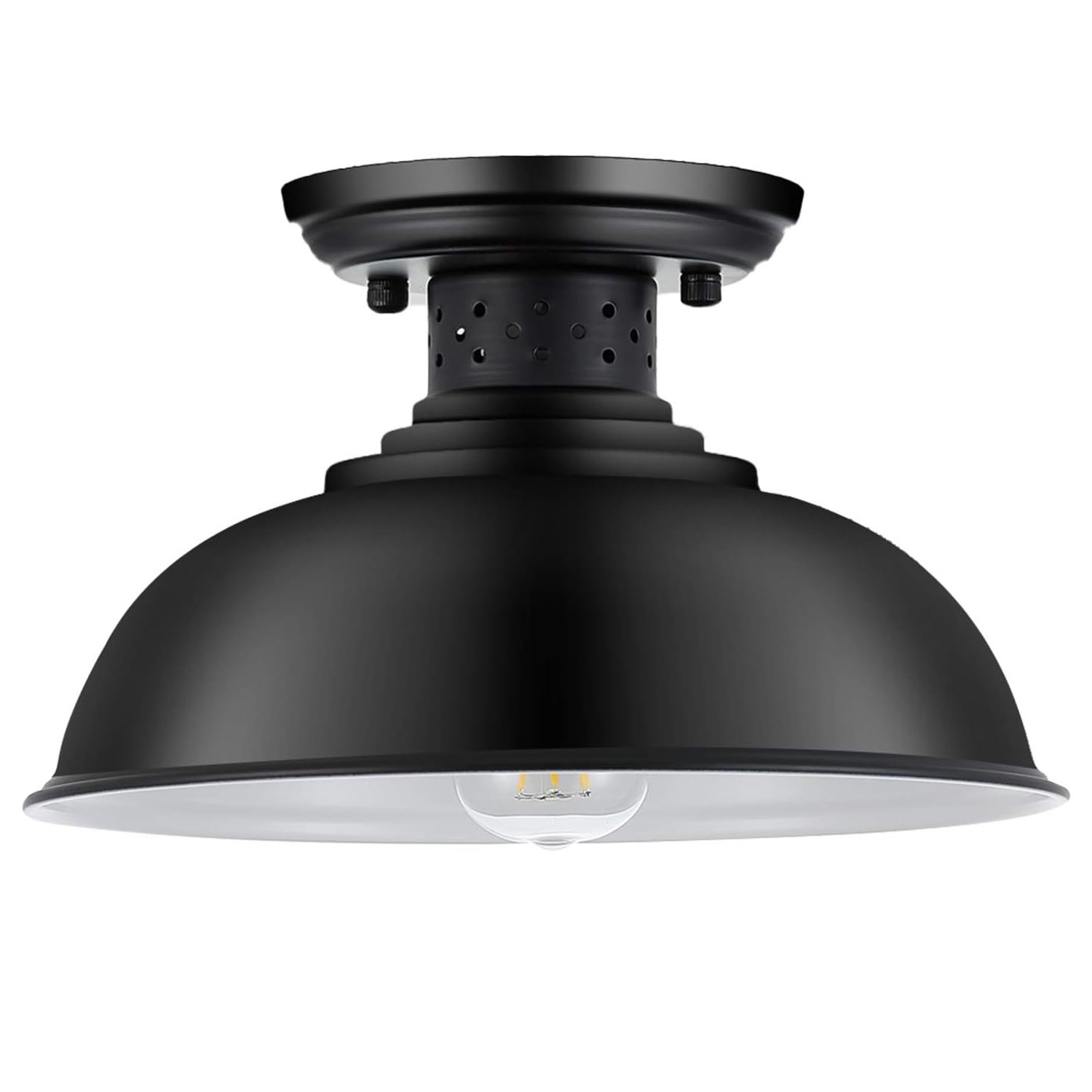 Matte Black Ceiling Lights Industrial Vintage Ceiling Lighting Fixtures For Kitchen Island Dining Hallway Barns