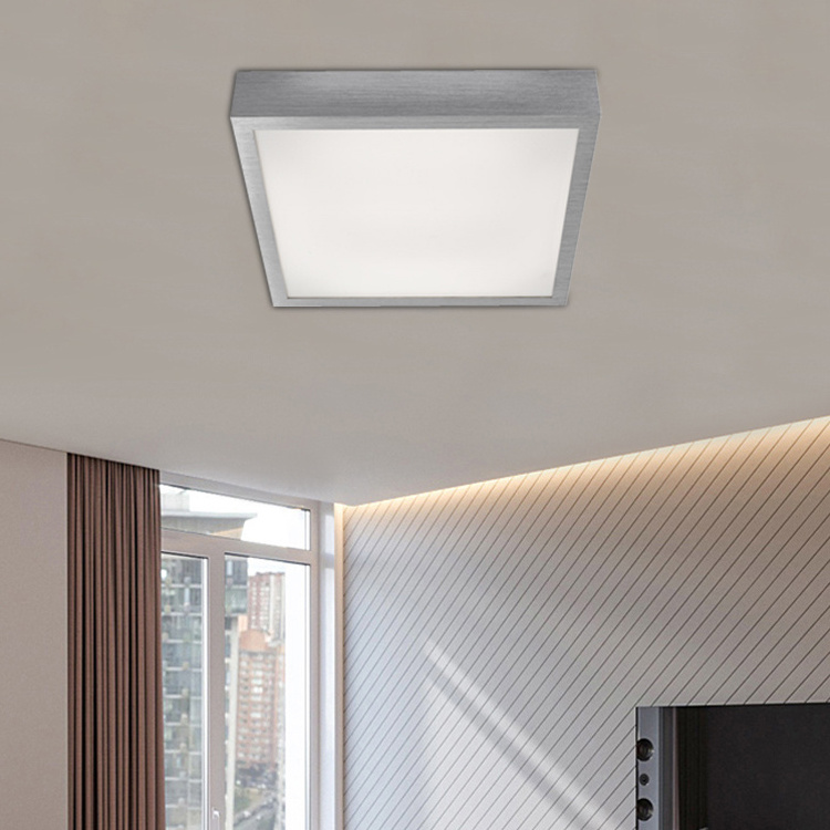 New square 18W LED living room ceiling lamp shade without light source