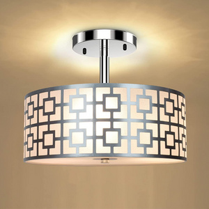 Modern Drum Pendant Light Round Fabric Ceiling Lighting Fixtures With White Fabric Shades Bedroom Living Room Kitchen