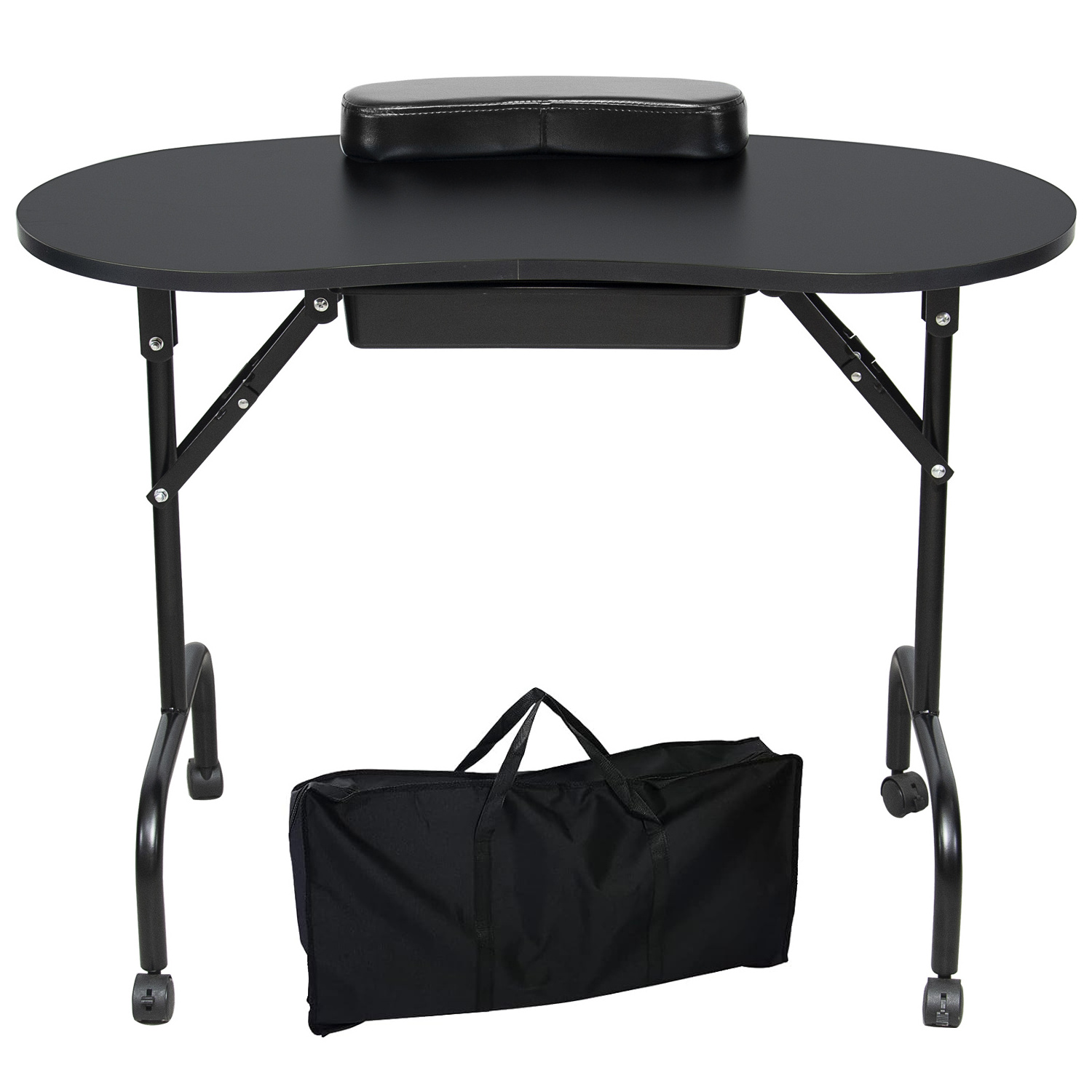 fovnci Manicure Salon Nail cleaner Portable Manicure Table Folding Nail table Station Furniture 1