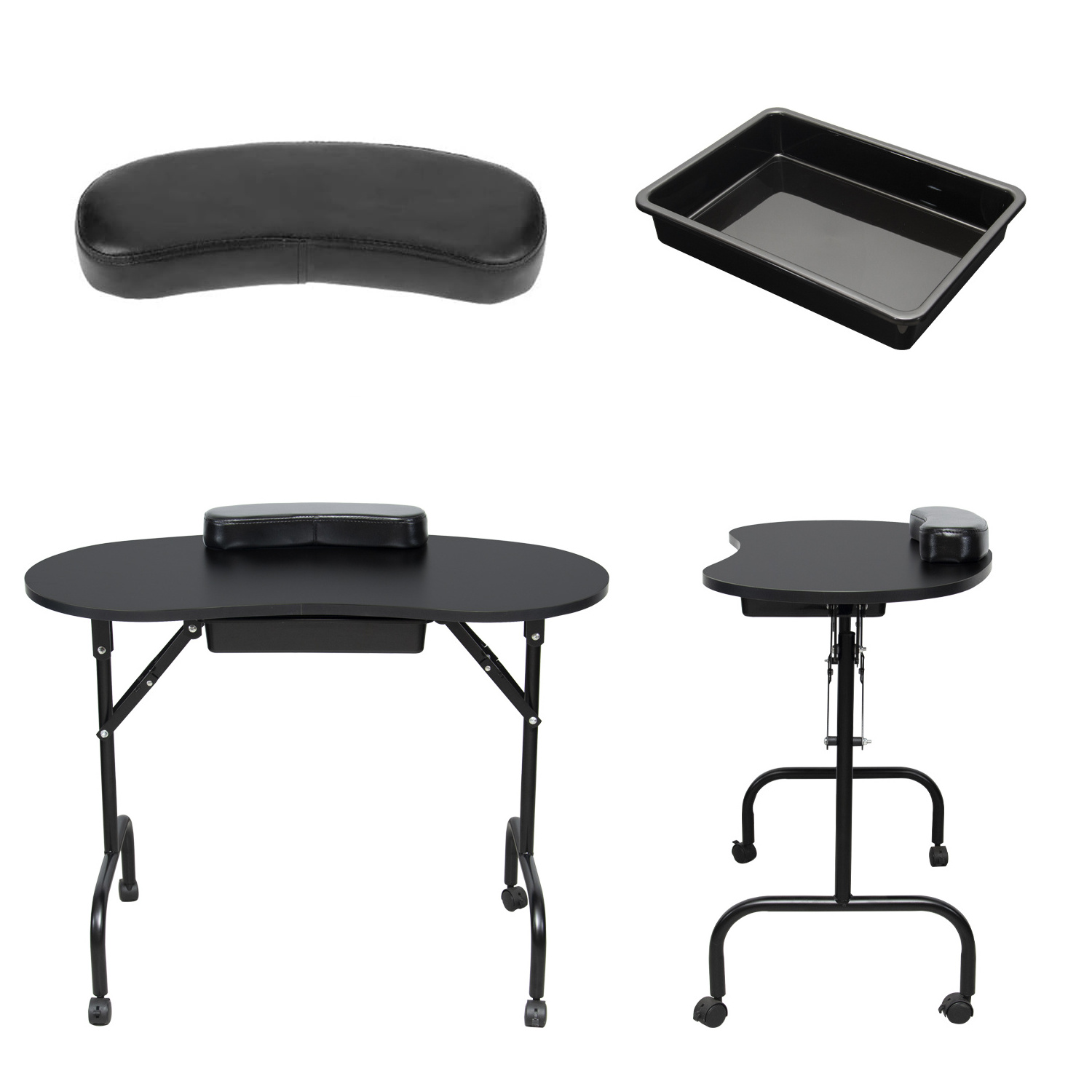 fovnci Manicure Salon Nail cleaner Portable Manicure Table Folding Nail table Station Furniture 1