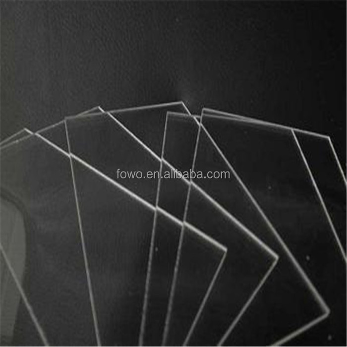 Manufacture Custom 0.2mm 0.5mm Thin Fused Quartz Glass Sheet