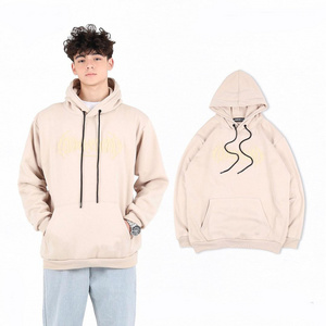 Hot Sell HeavyWeight Cream Cotton Fleece Oversized Hoodies For Men Custom Hood Plus Size Hoodie Sweatshirt Puffy Printed Hoodies