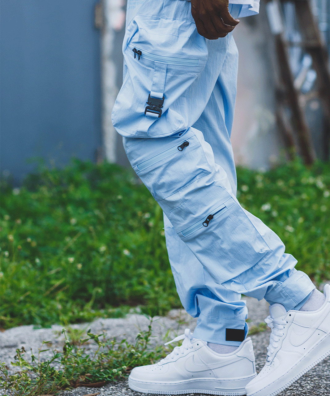 Design Regular Sky Blue Looks Attractive 6 Pocket Cargo Pants Urban Cargo Mens Cargo Pants