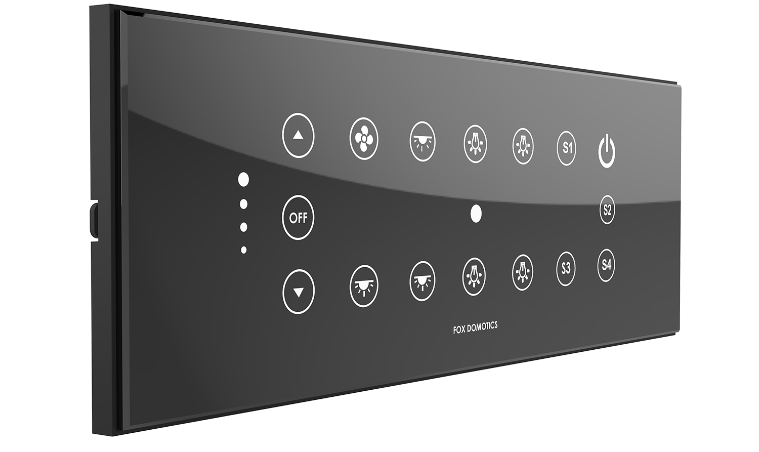 2023 Wifi Touch Switches black Glassy Series by fox domotics with 3 dimmer 4 light on off 1 fan  Wall Light Control System