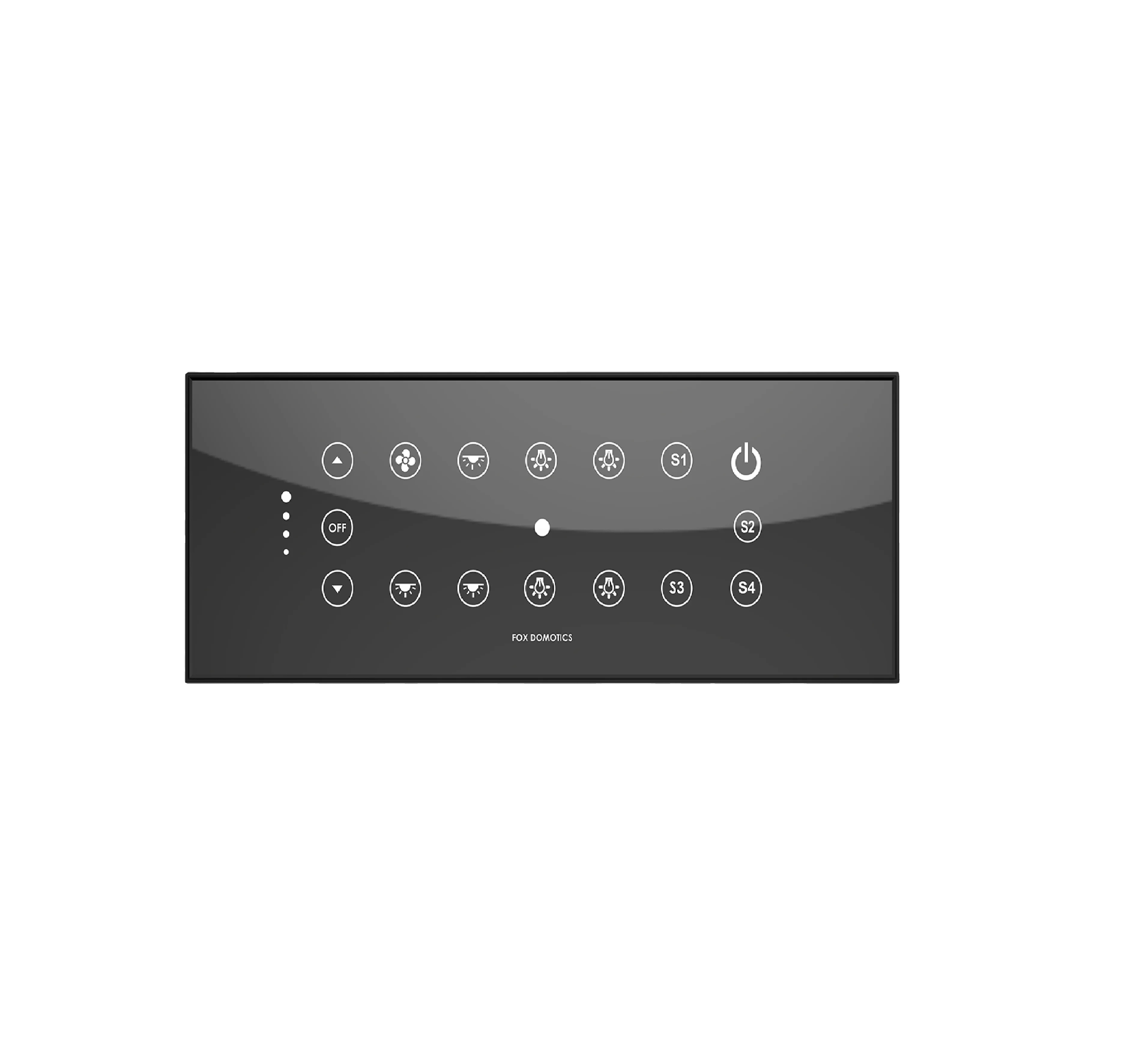 2023 Wifi Touch Switches black Glassy Series by fox domotics with 3 dimmer 4 light on off 1 fan  Wall Light Control System