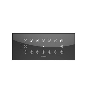 2023 Wifi Touch Switches black Glassy Series by fox domotics with 3 dimmer 4 light on off 1 fan  Wall Light Control System