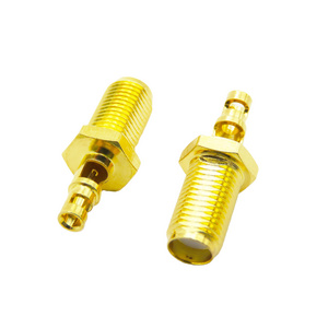 FOXECO RF Coax Connector Brass SMA female Adapter Connector