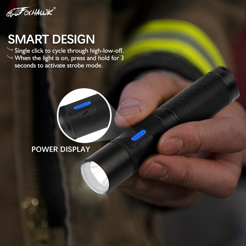 Ultra Brightness Aluminum Alloy Professional Electric Ex-Proof Led Flashlight Torch For Fireman