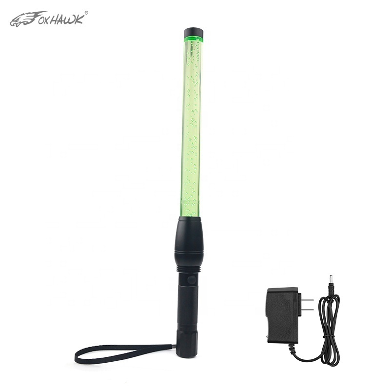 Switch Button Multifunction Aluminum Alloy Traffic Control Wand Lighted Railway Signal Baton Tri Color Torch