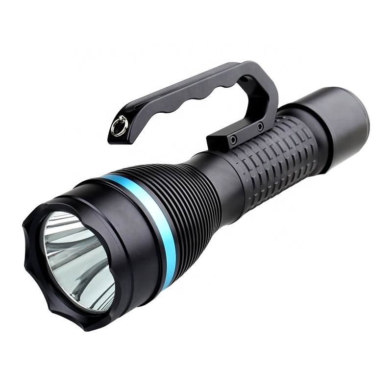 Compact Design Hunting Handle High Lumens Impressive Far-Range Rechargeable Torch Flashlight