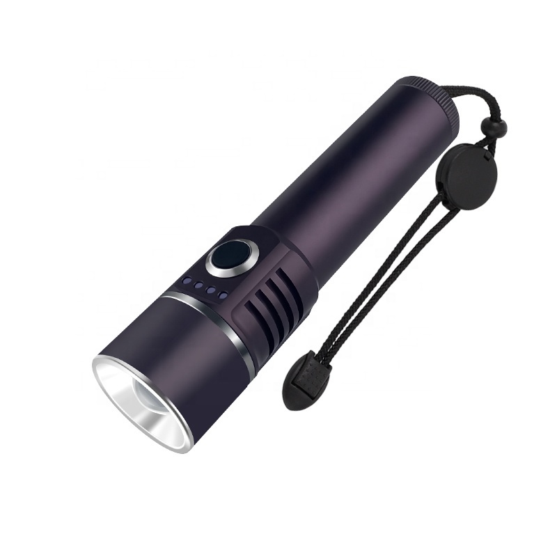 Multi Function Usb Rechargeable Long Range Tactical Powerbank 1500 Lumens Flashlight