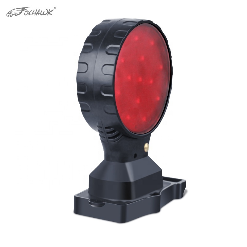 Warning Flashlight Emergency Construction Solar Outdoor Torch Red Light Signal Light