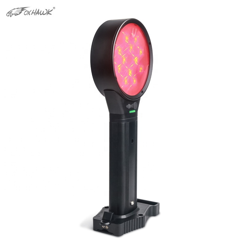 Telescopic Buckle Traffic Flashing Barricade Signal Warning Light Magnetic Base Lamp Railway Tri Color Torch