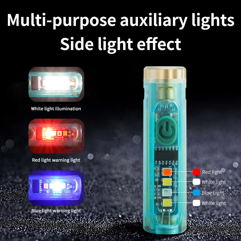 Foxhawk Outdoor Multifunction Warning Lights Christmas Promotional Business Gifts LED Magnet Flash Light Keychain For Camping