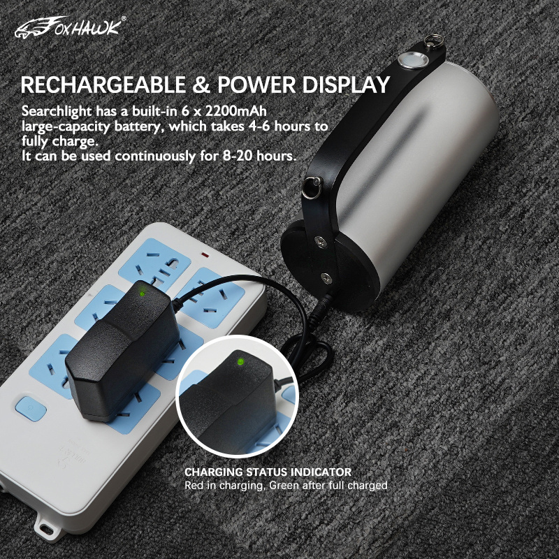 Foxhawk F5 IP68 Water Proof Long Range Powerful 3000 Lumens EDC Rechargeable Handheld Flashlight