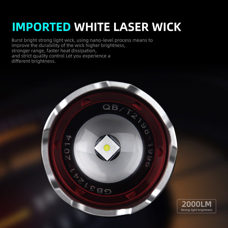 Foxhawk G30 Big Size Rechargeable Powerful Military White Laser 100000 Lumen 1km Tactical Torch