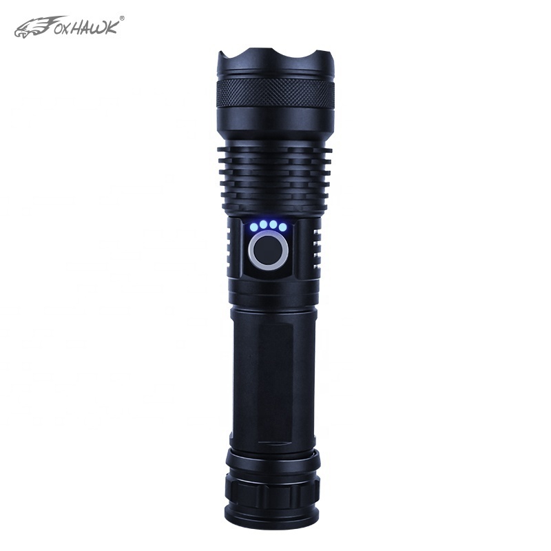 Zoomable 1000 Lumens Camping Anodizing Aircraft-Grade Aluminum Alloy Led Flashlight Usb C Xhp50 Led Flashlight