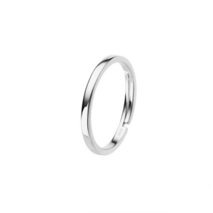 FOXI Real S925 Silver Ring Wholesale Minimalist Jewelry no fade Smooth Shiny Side 2mm Halo Circle Rings silver Ring 925