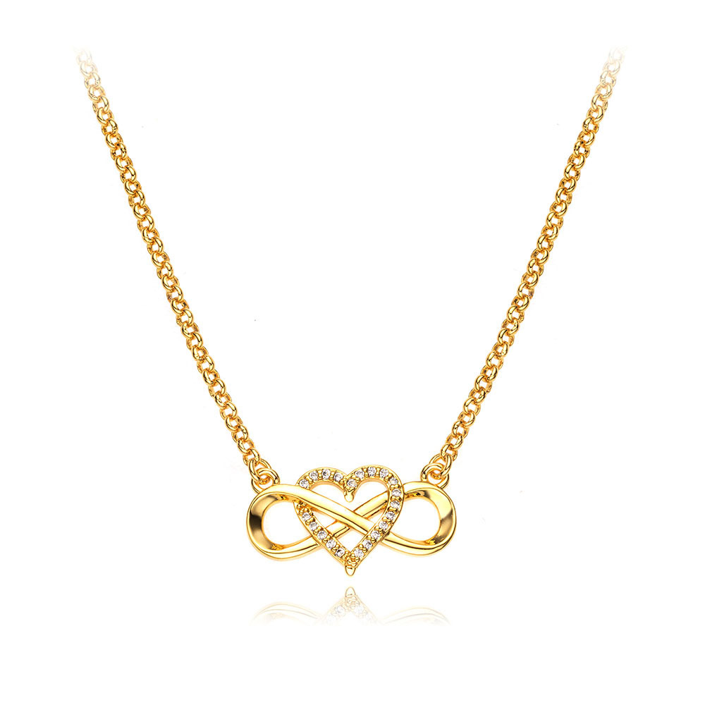 FOXI jewelry Wholesale 18K Gold plated Mother's Day Heart -shaped Pendant necklace