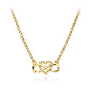 FOXI jewelry Wholesale 18K Gold plated Mother's Day Heart -shaped Pendant necklace