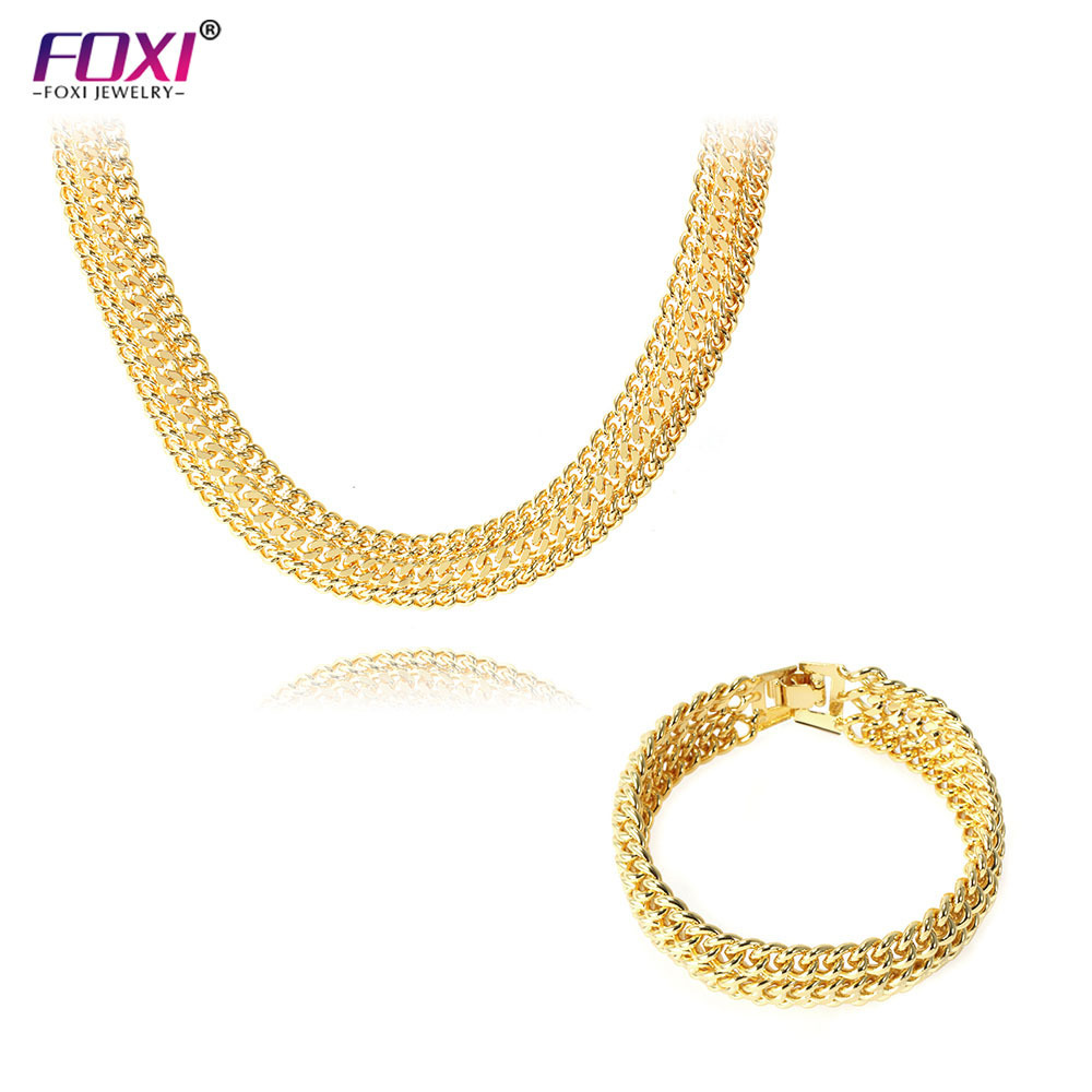 Miami Stainless Steel Cuban Link  Chain Necklace Set Men Jewelry Cuban Link