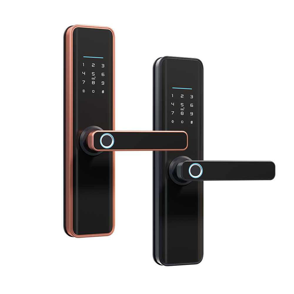 Front Door Fingerprint Smart Lock Remote Safety TTlock Password Door Handle Lock