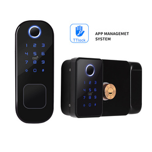 smartphone enabled door lock electronic door locks with app digital fingerprint password card remote keyless entry