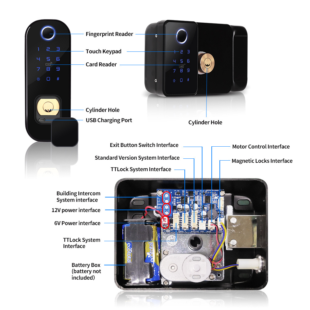 smartphone enabled door lock electronic door locks with app digital fingerprint password card remote keyless entry