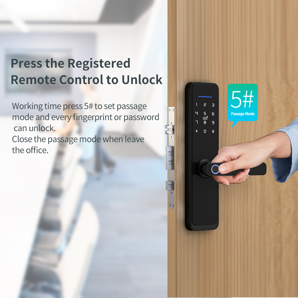 Anti theft Smart Lock Biometric Fingerprint TUYA Control Keyless Electronic WIFI Smart Lock for Home