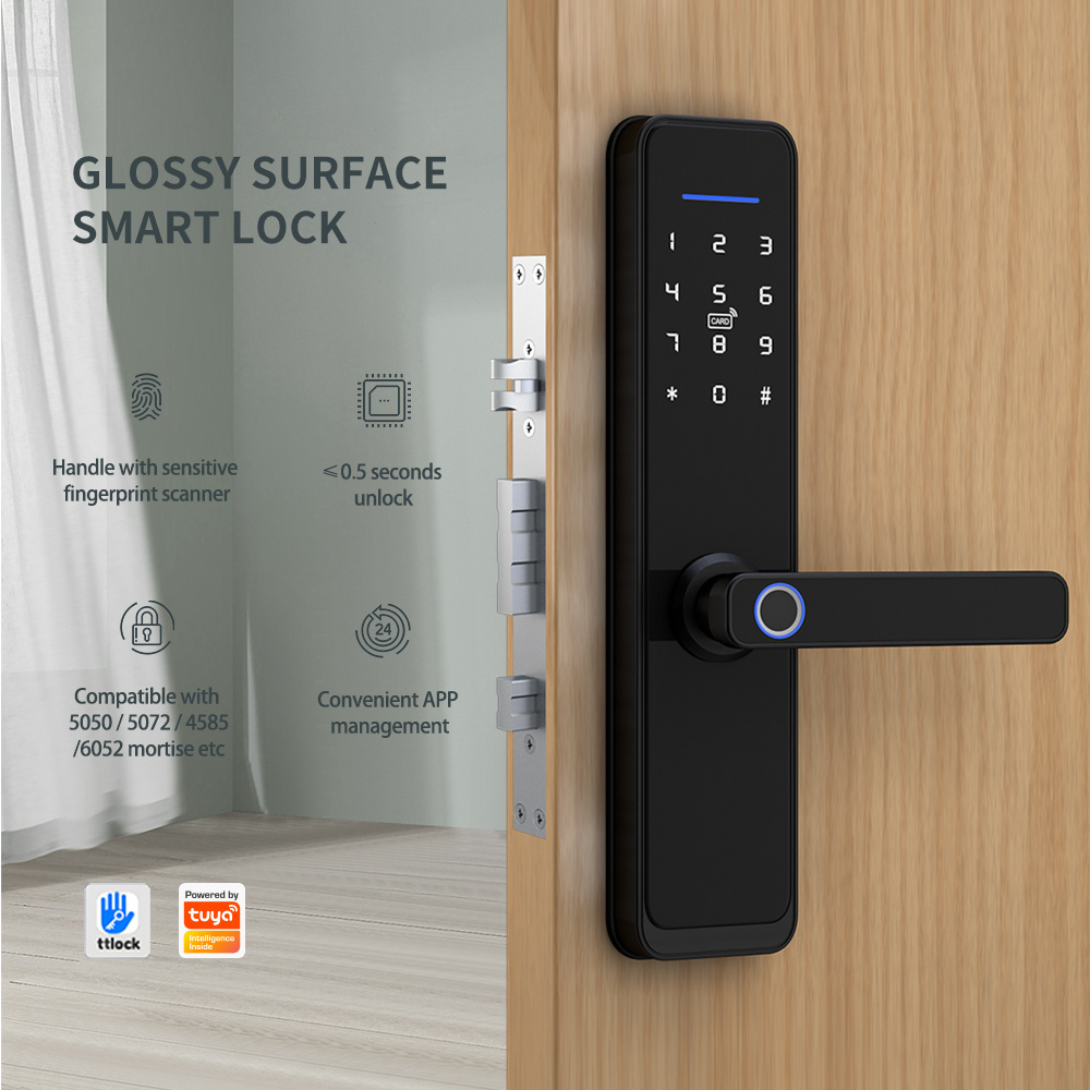 Anti theft Smart Lock Biometric Fingerprint TUYA Control Keyless Electronic WIFI Smart Lock for Home