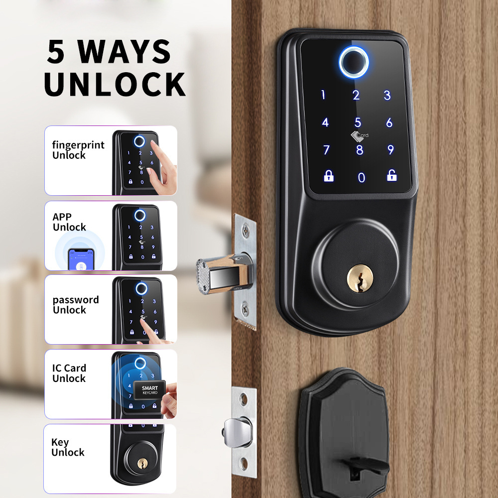 FXL Bluetooth Keyless Secure Keypad Remote Control Deadbolt Electronic Digital Smart Door Lock