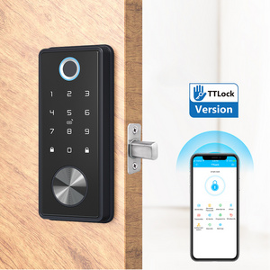 Fingerprint Door Lock Keyless Security BLE WIFI Ttlock APP Digital Fingerprint Keyless Deadbolt Smart Door Lock