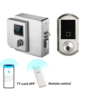 High security waterproof ttlock fingerprint gate smart digital door lock