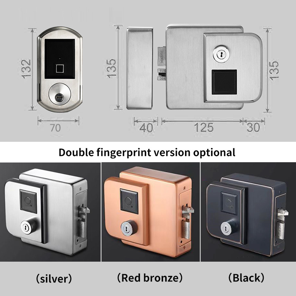 High security waterproof ttlock fingerprint gate smart digital door lock