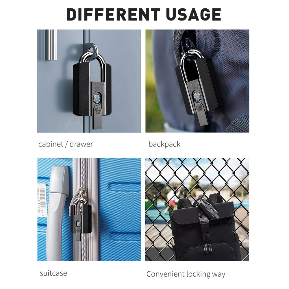 TTlock BLE APP Smart Padlock Waterproof IP67 Wholesale Manufacturer  Digital Combination Key Fingerprint Padlock