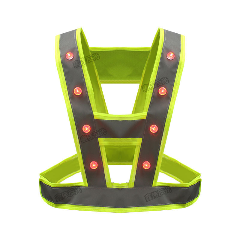 Night Version Traffic Work Security  Reflective Clothing Safety Vest With LED