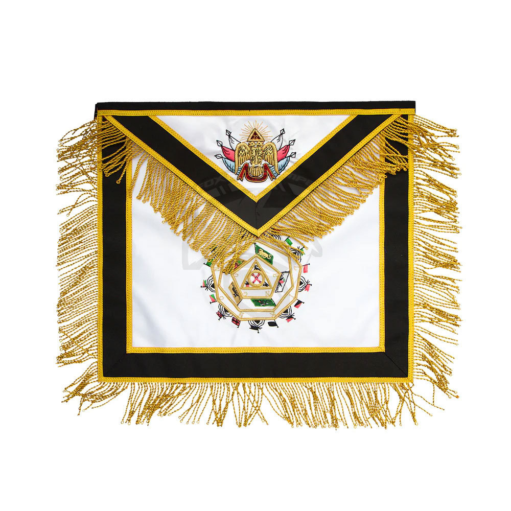 2023 Wholesale Price Hand Embroidered Masonic Regalia Apron High Quality Masonic Apron