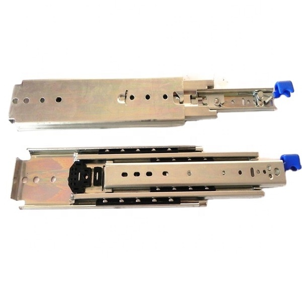 Premium OEM factory under mount or side mount heavy duty mechanical telescopic slide drawer slide with locking mechanism