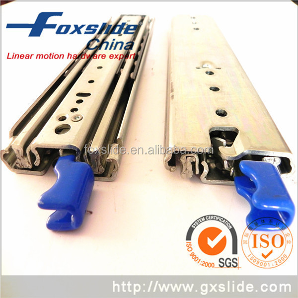 Premium OEM factory under mount or side mount heavy duty mechanical telescopic slide drawer slide with locking mechanism